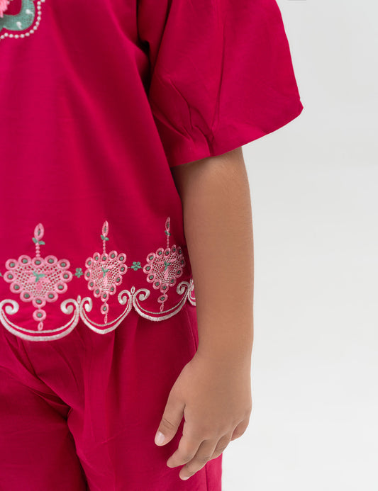 2 PIECE EMBROIDERED SUIT