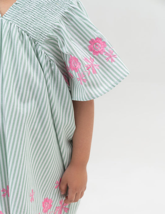 FLORAL EMBROIDERED DRESS