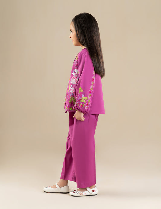 2 PIECE FLORAL EMBROIDERED SUIT