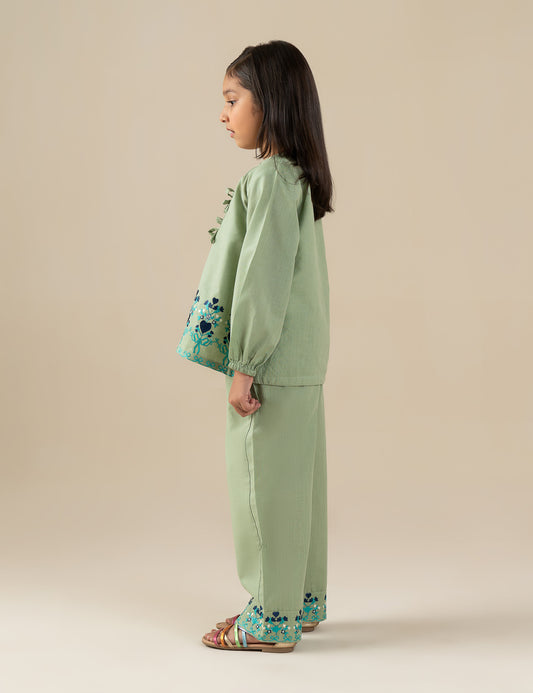 2 PIECE FLORAL EMBROIDERED SUIT