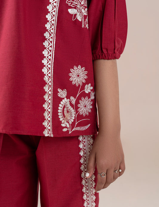 2 PIECE EMBROIDERED SUIT
