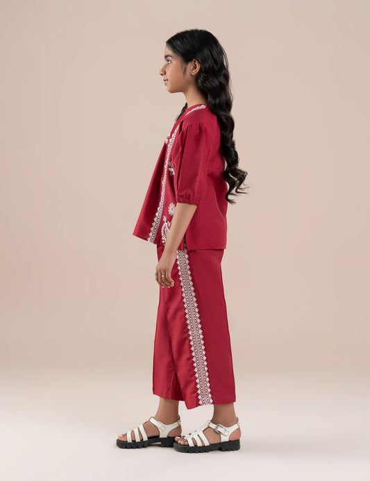 2 PIECE EMBROIDERED SUIT