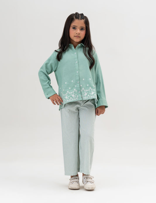 2 PIECE FLORAL EMBROIDERED SUIT