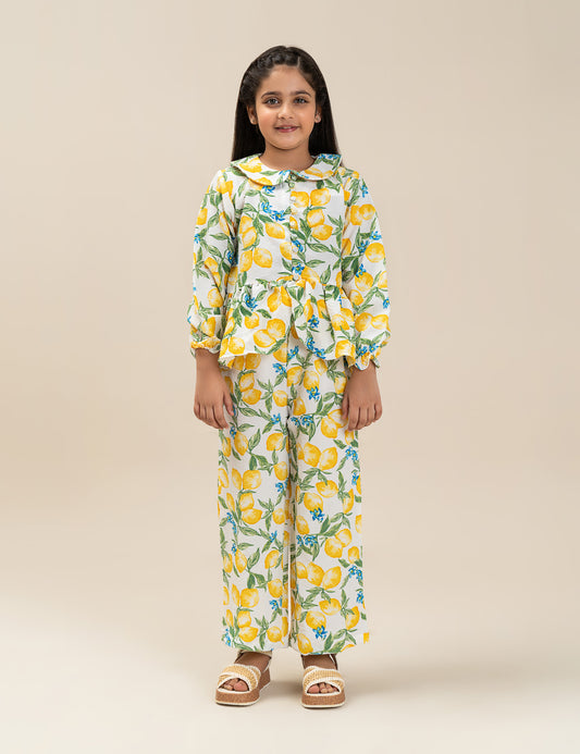 2 PIECE LEMON PRINTED SUIT