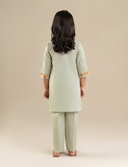 2 PIECE FLORAL EMBROIDERED SUIT