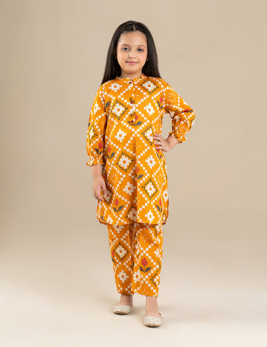 2 PIECE BLOCK PRINTED SUIT
