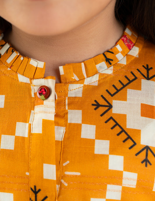 2 PIECE BLOCK PRINTED SUIT