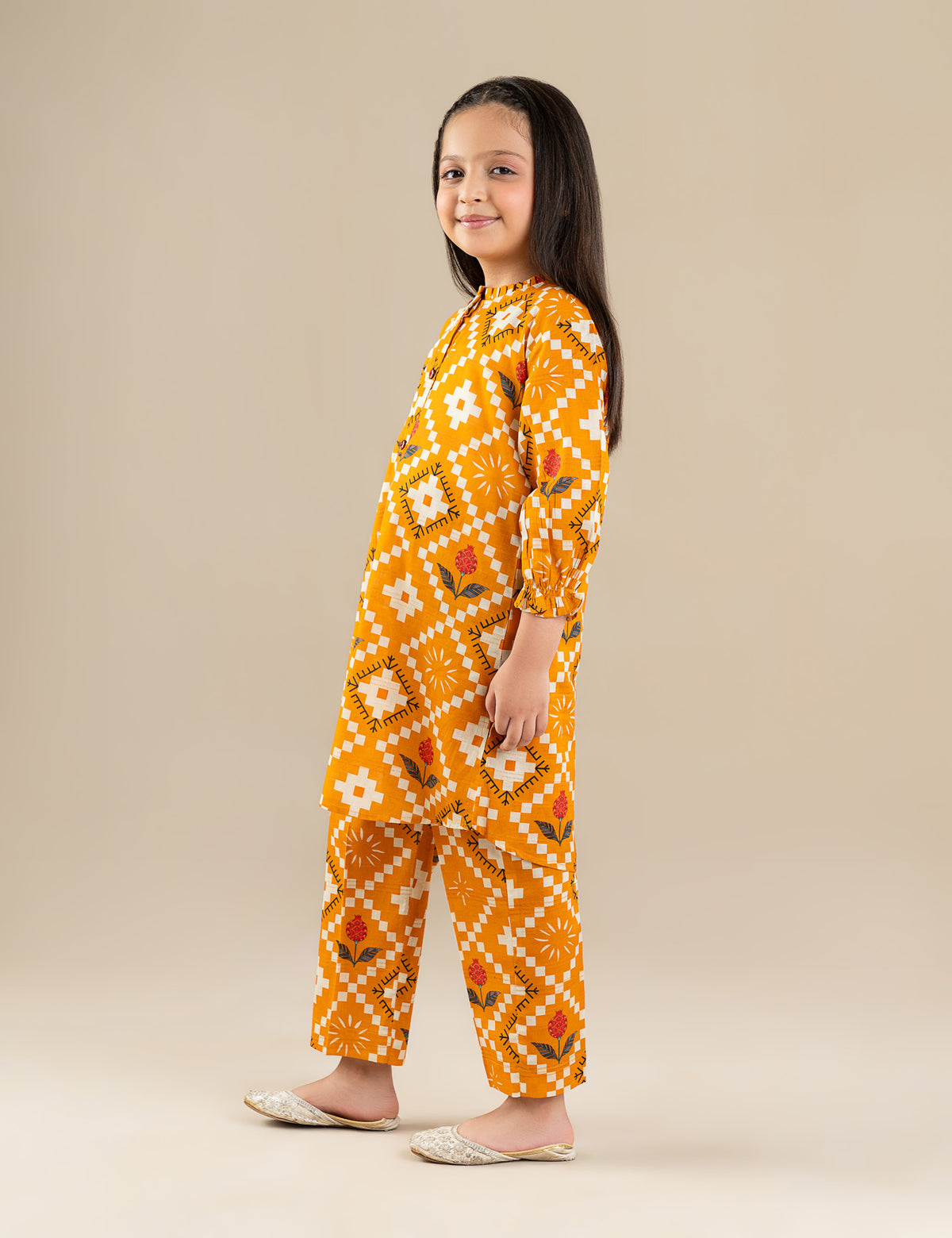 2 PIECE BLOCK PRINTED SUIT
