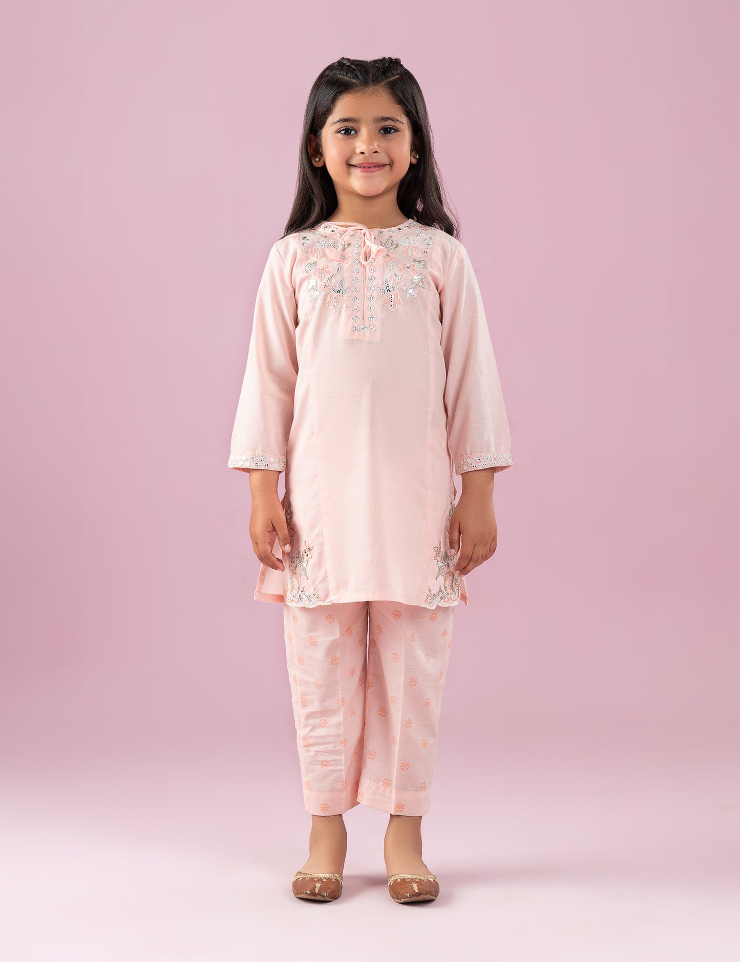 2 PIECE SEQUIN EMBROIDERED SUIT