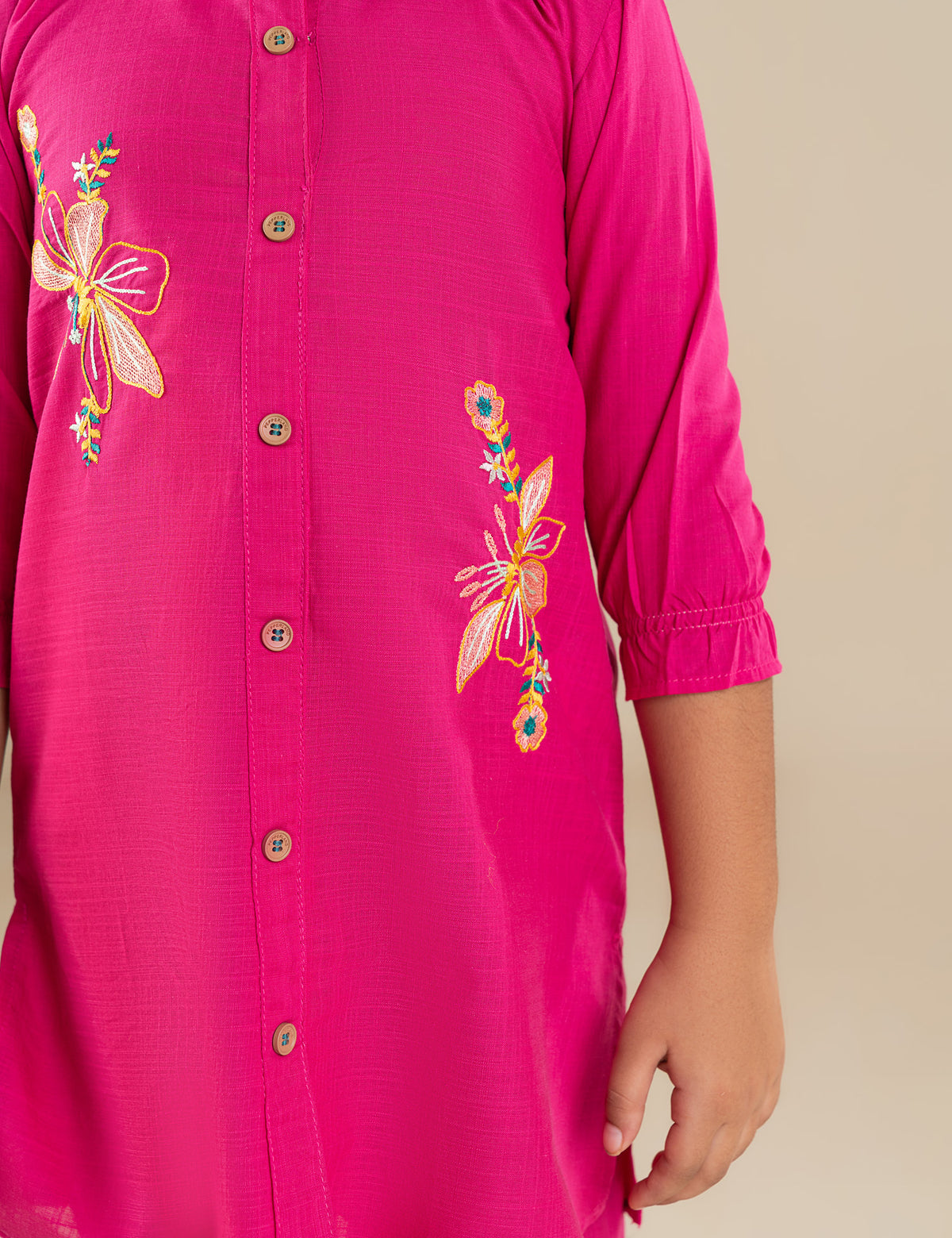 2 PIECE FLORAL EMBROIDERED SUIT