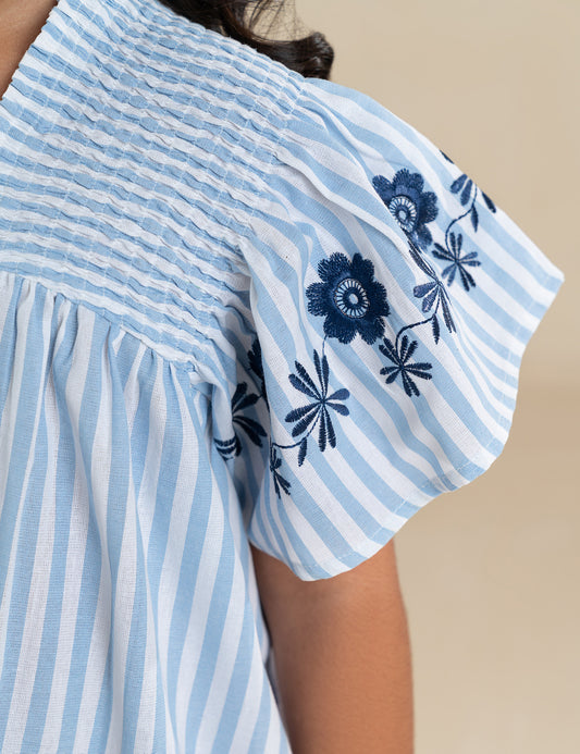 FLORAL EMBROIDERED DRESS