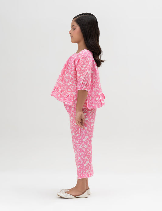 2 PIECE FLORAL PRINTED SUIT