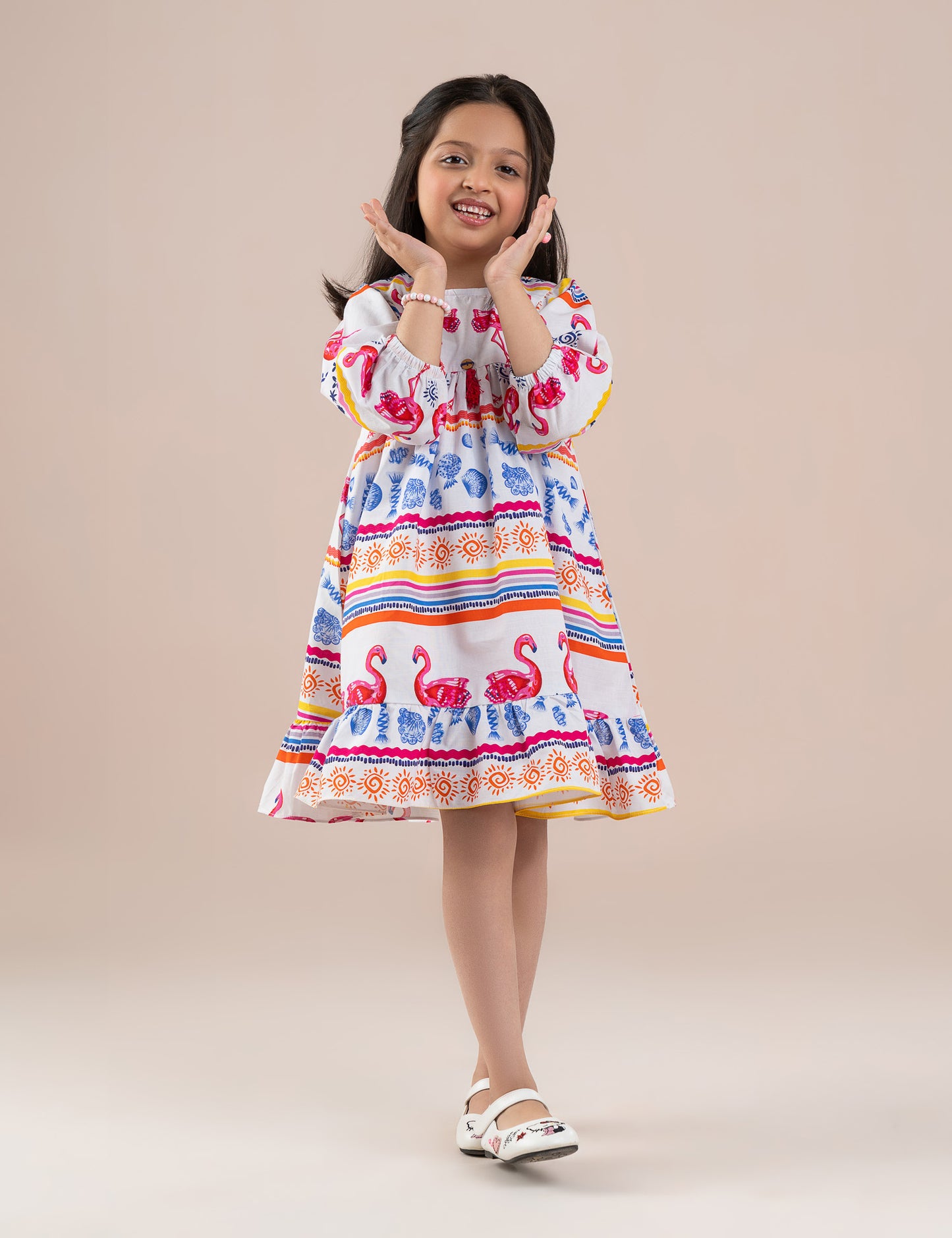 FLAMINGO PRINTED DRESS