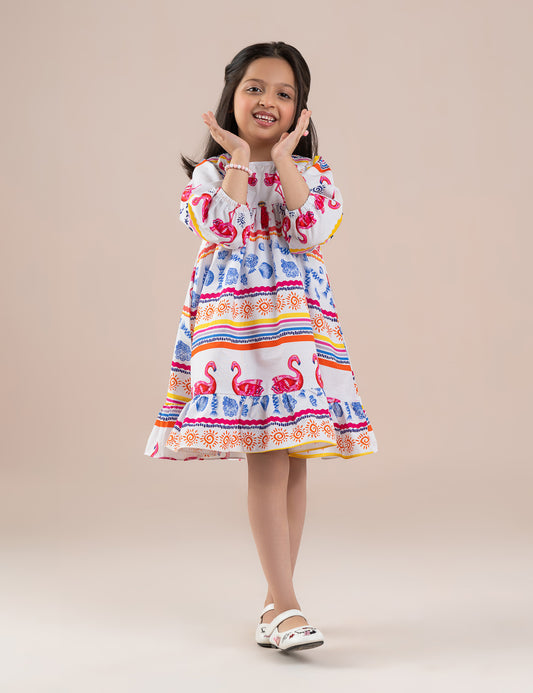 FLAMINGO PRINTED DRESS