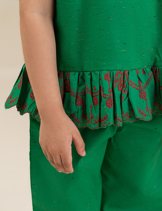 2 PIECE EMERALD SUIT