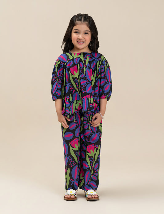 2 PIECE FLORAL PRINTED SUIT