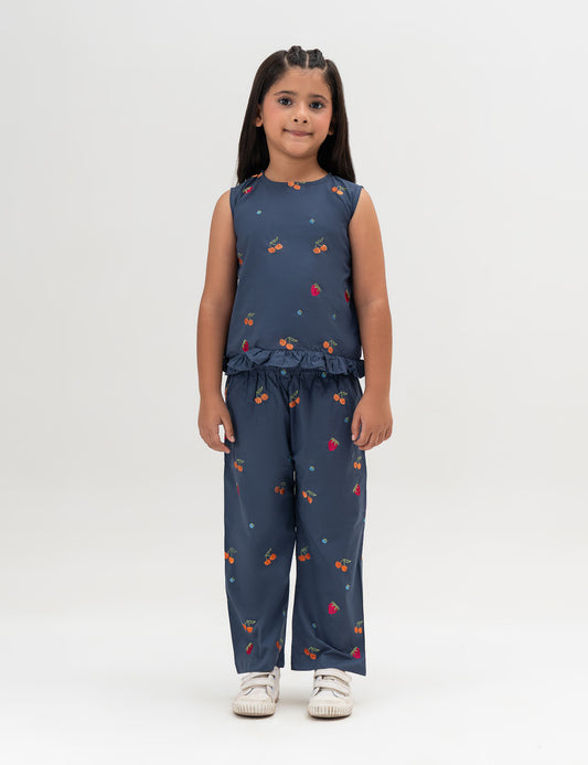 2 PIECE FRUITS PRINTED SUIT