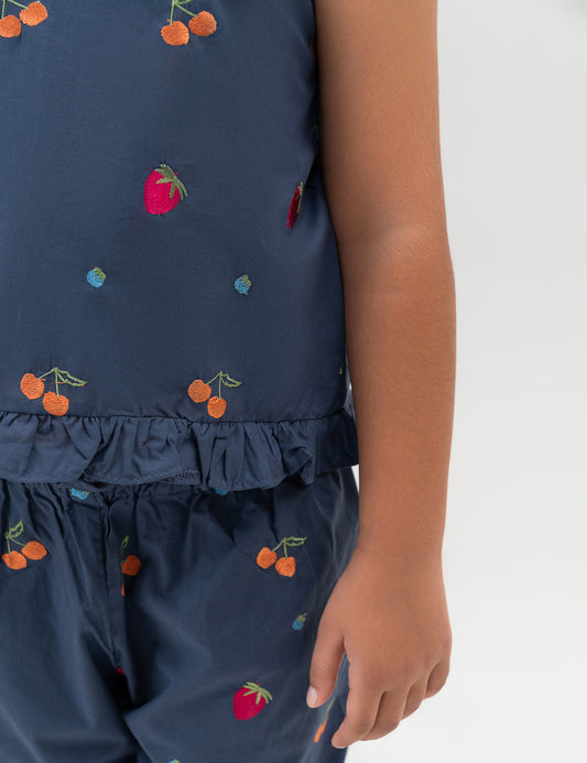 2 PIECE FRUITS PRINTED SUIT