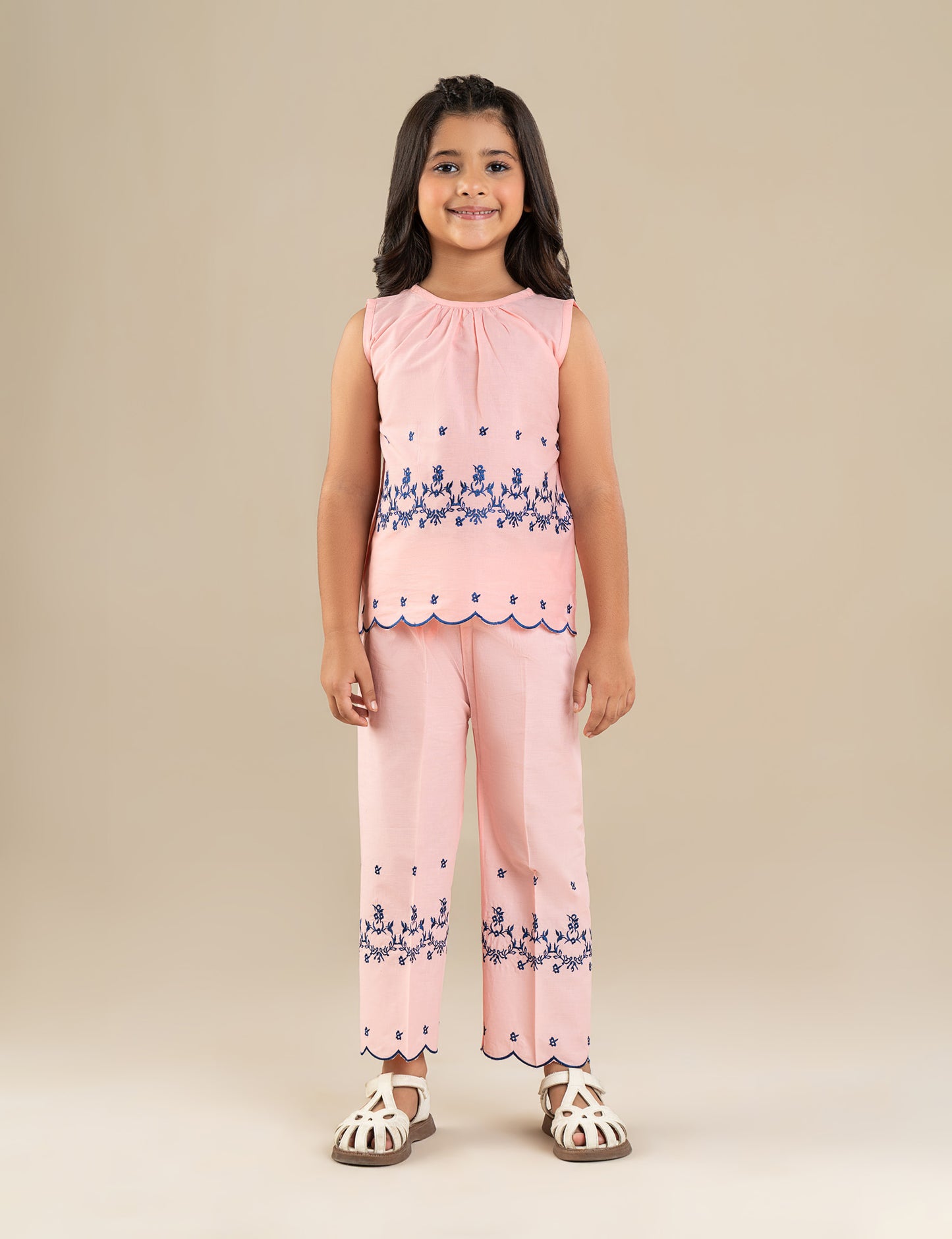 2 PIECE FLORAL EMBROIDERED SUIT