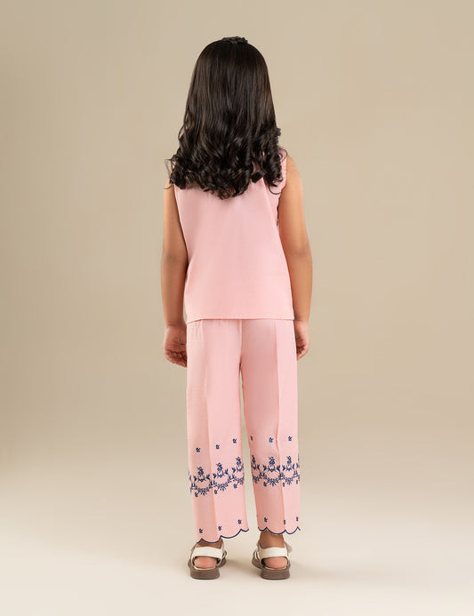2 PIECE FLORAL EMBROIDERED SUIT