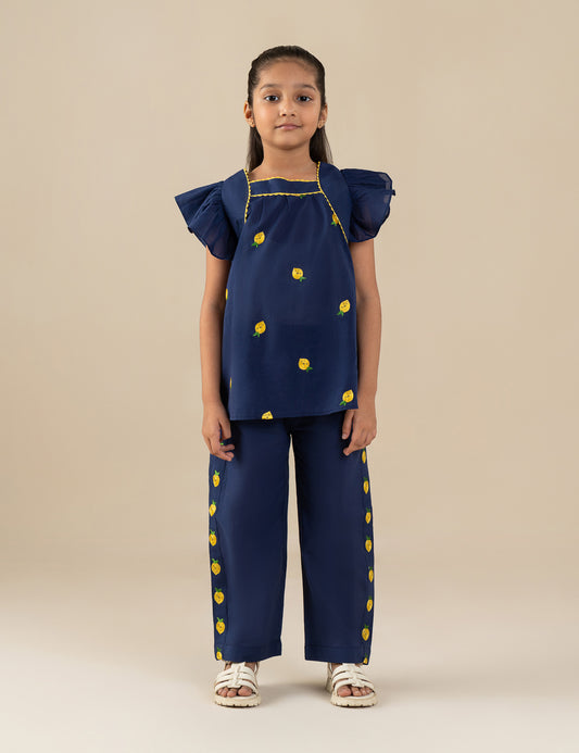 2 PIECE LEMON PRINTED SUIT