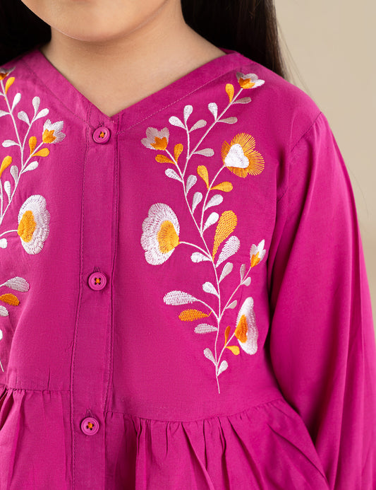 2 PIECE FLORAL EMBROIDERED SUIT