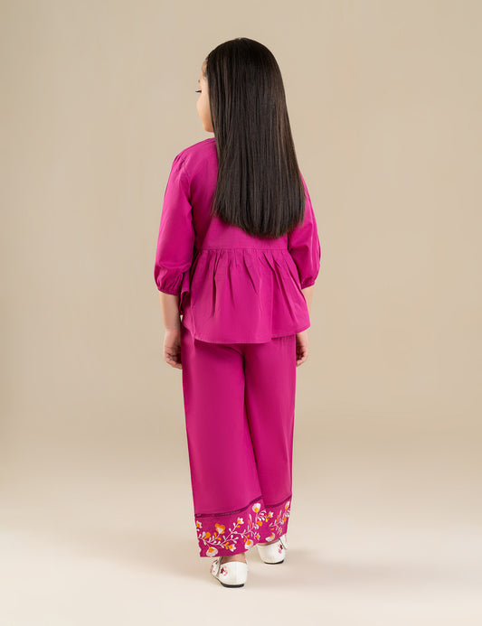 2 PIECE FLORAL EMBROIDERED SUIT