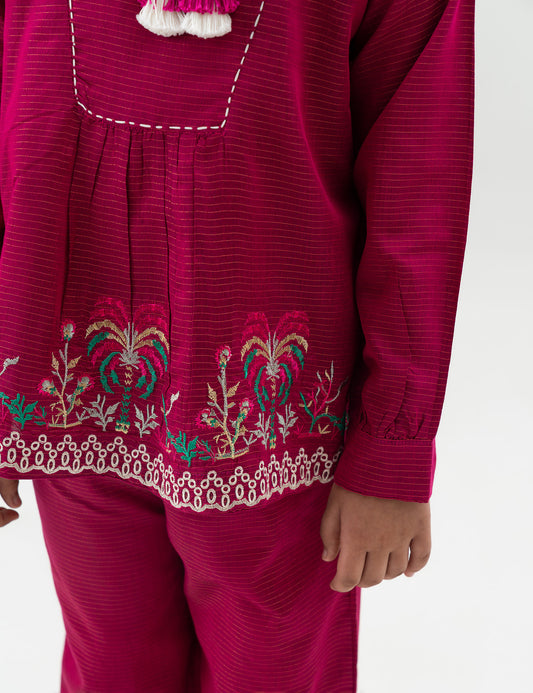 2 PIECE EMBROIDERED SUIT