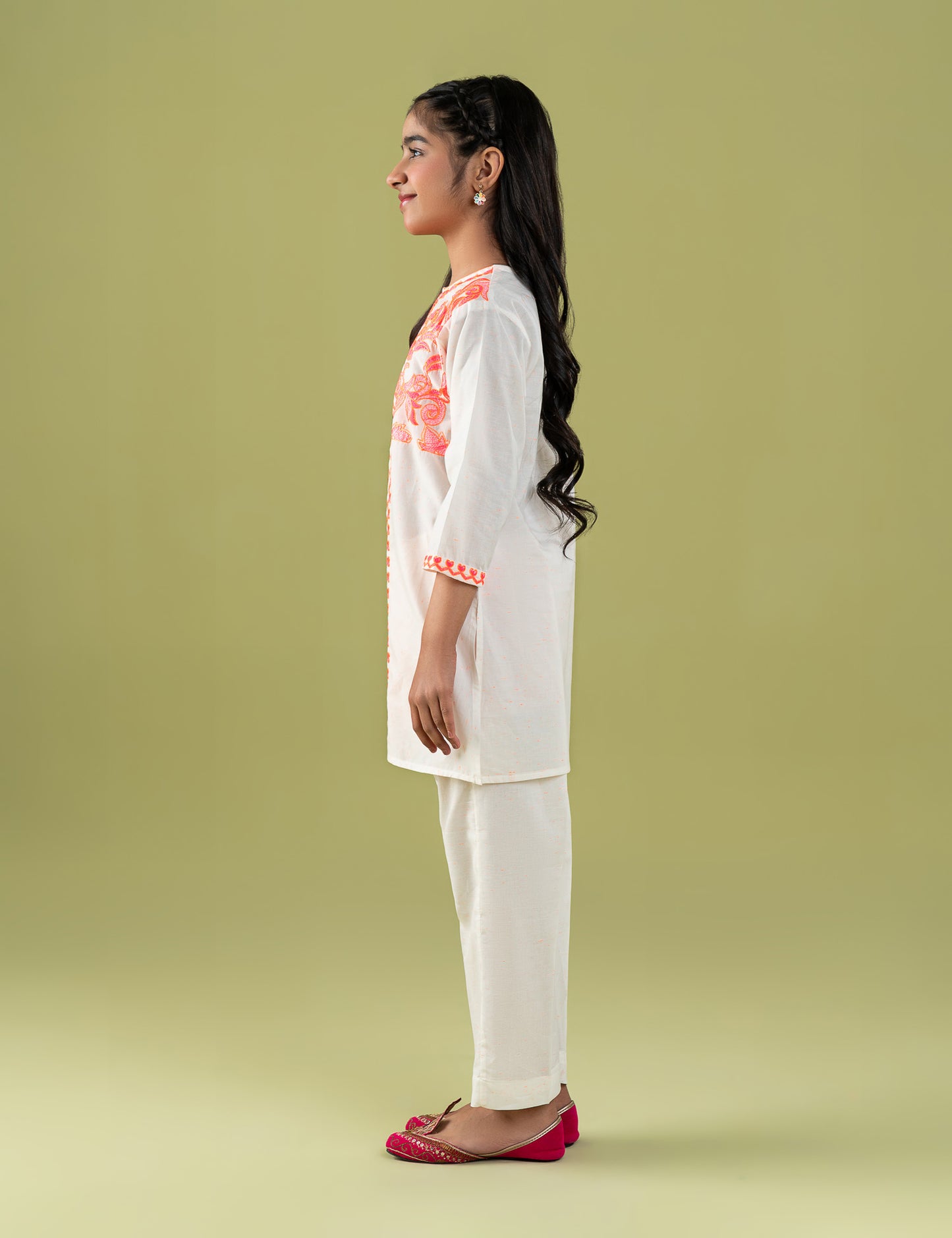 2 PIECE NEON EMBROIDERED SUIT