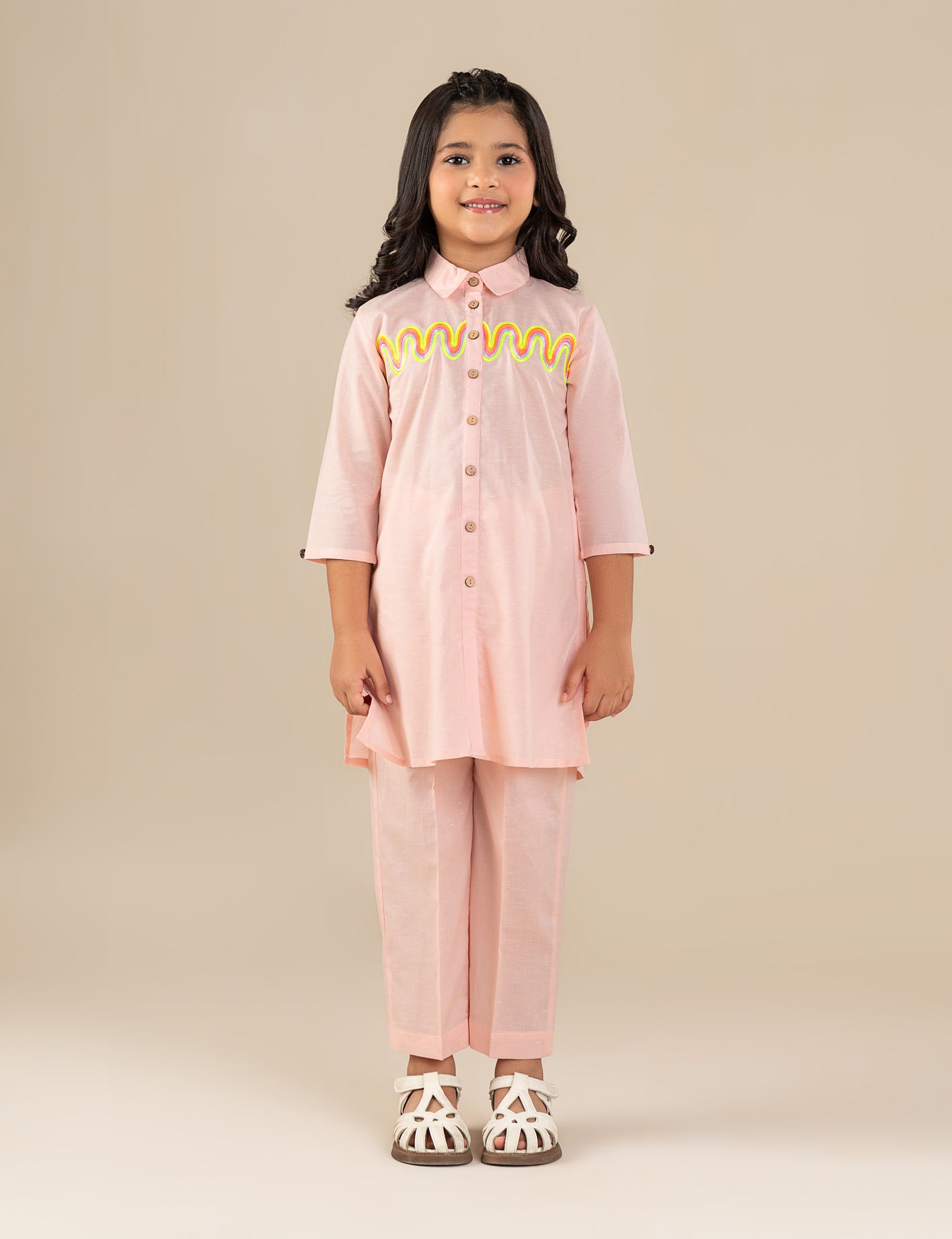 2 PIECE NEON EMBROIDERED SUIT