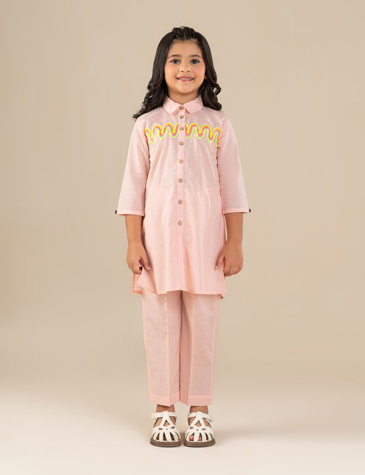2 PIECE NEON EMBROIDERED SUIT