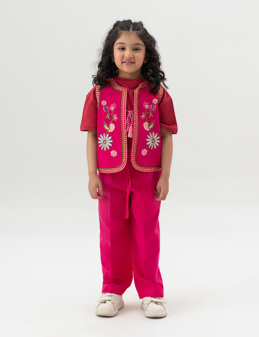 2 PIECE FLORAL EMBRORIDERED SUIT
