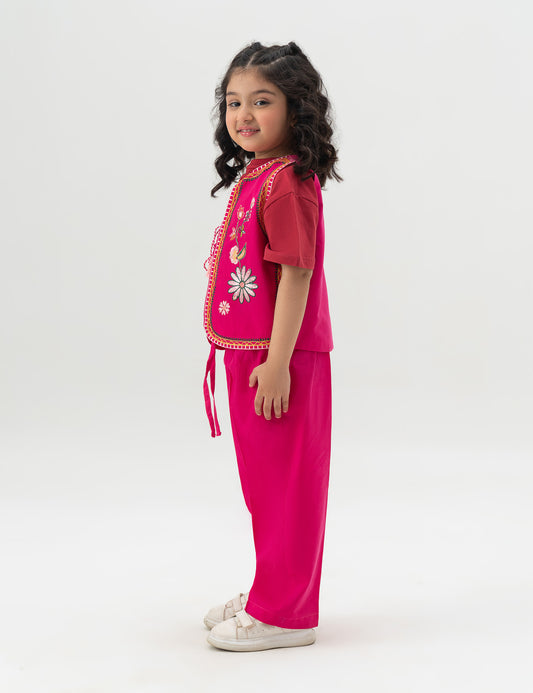 2 PIECE FLORAL EMBRORIDERED SUIT