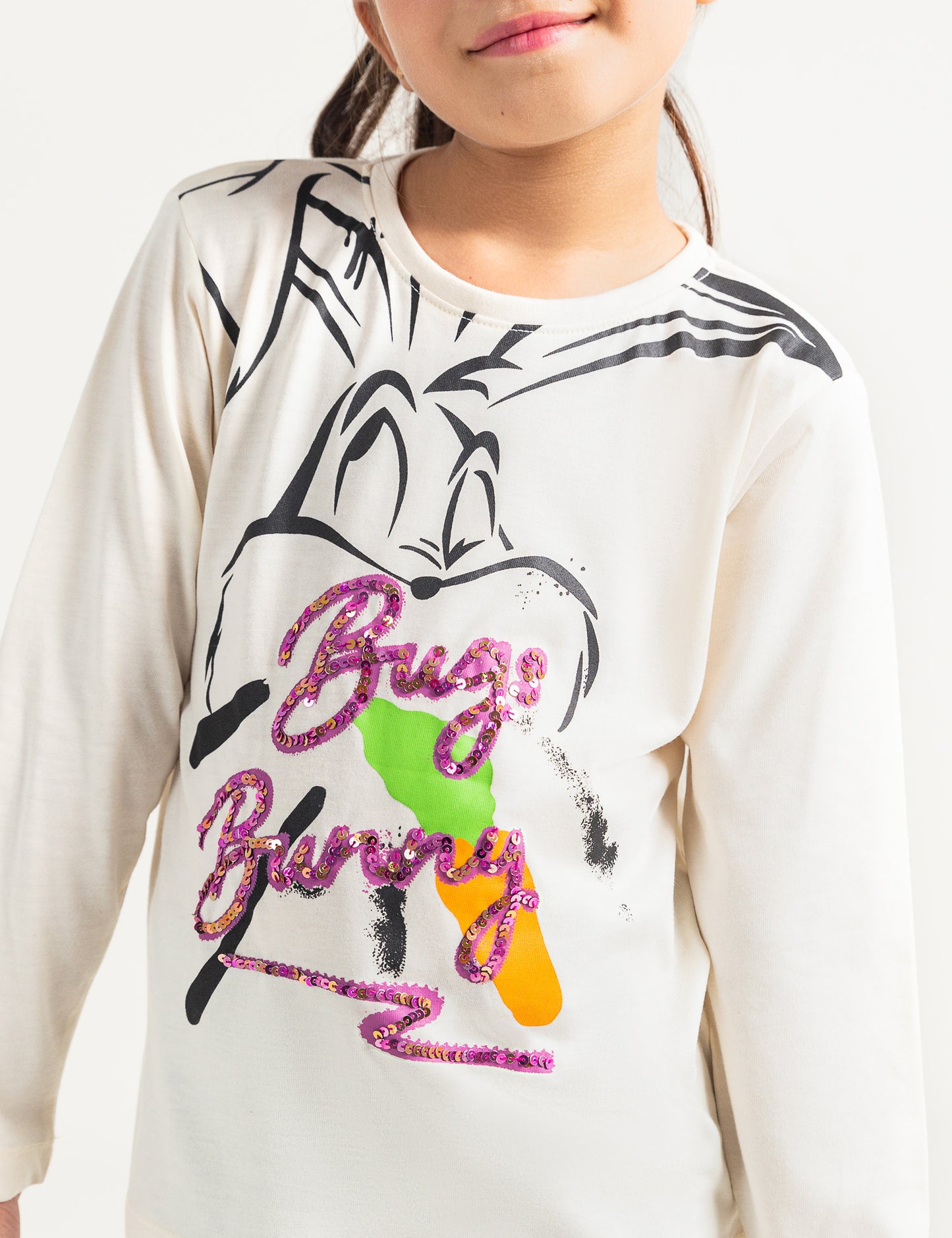 BUGS BUNNY SEQUINED GRAPHIC T-SHIRT