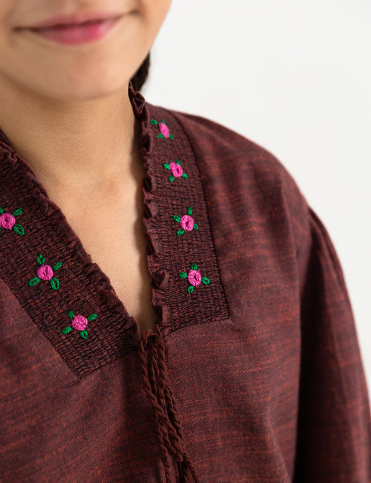 STYLISED EMBROIDERED TOP