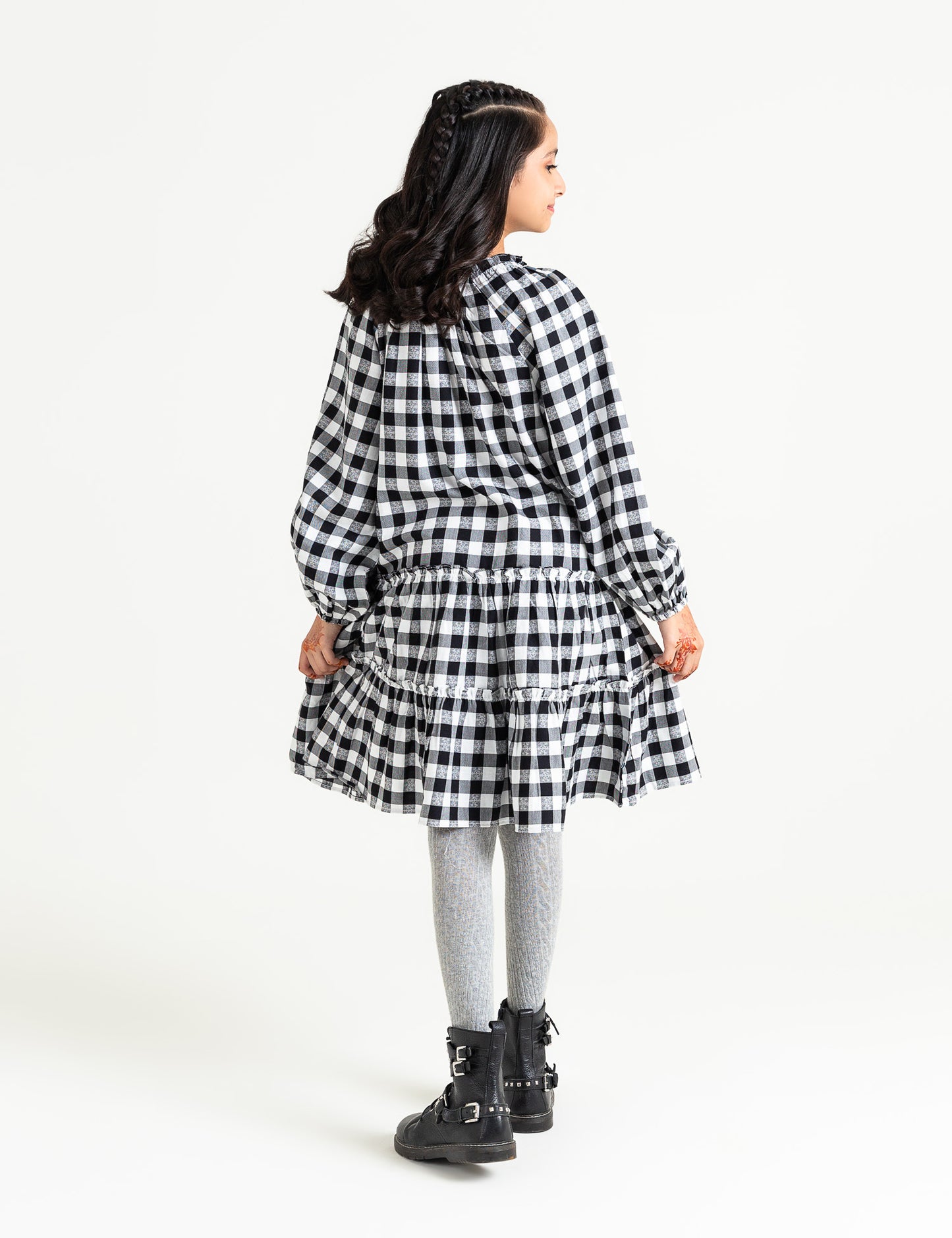 STYLISED CHECKERED DRESS