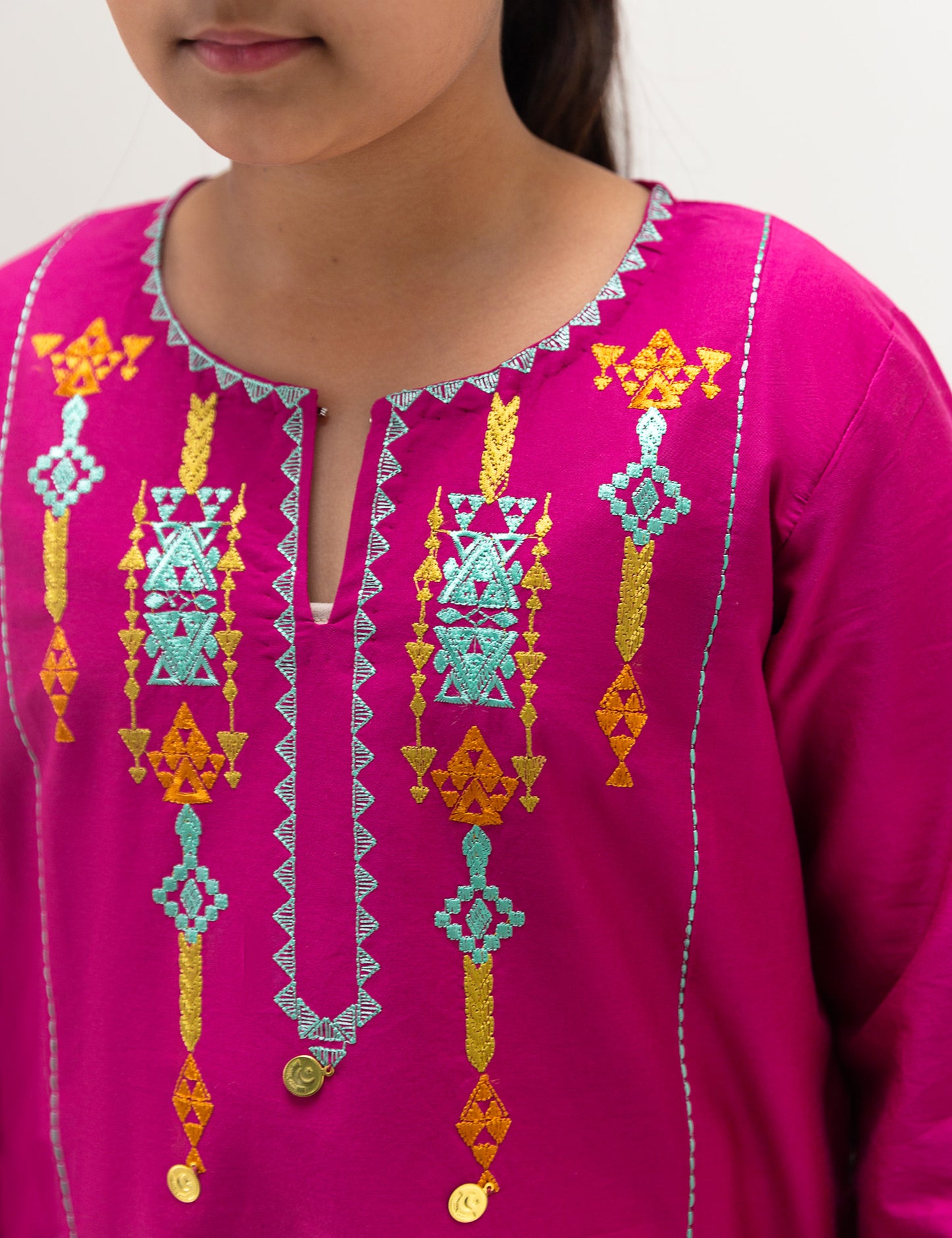 2 PIECE ETHNIC EMBROIDERED SUIT