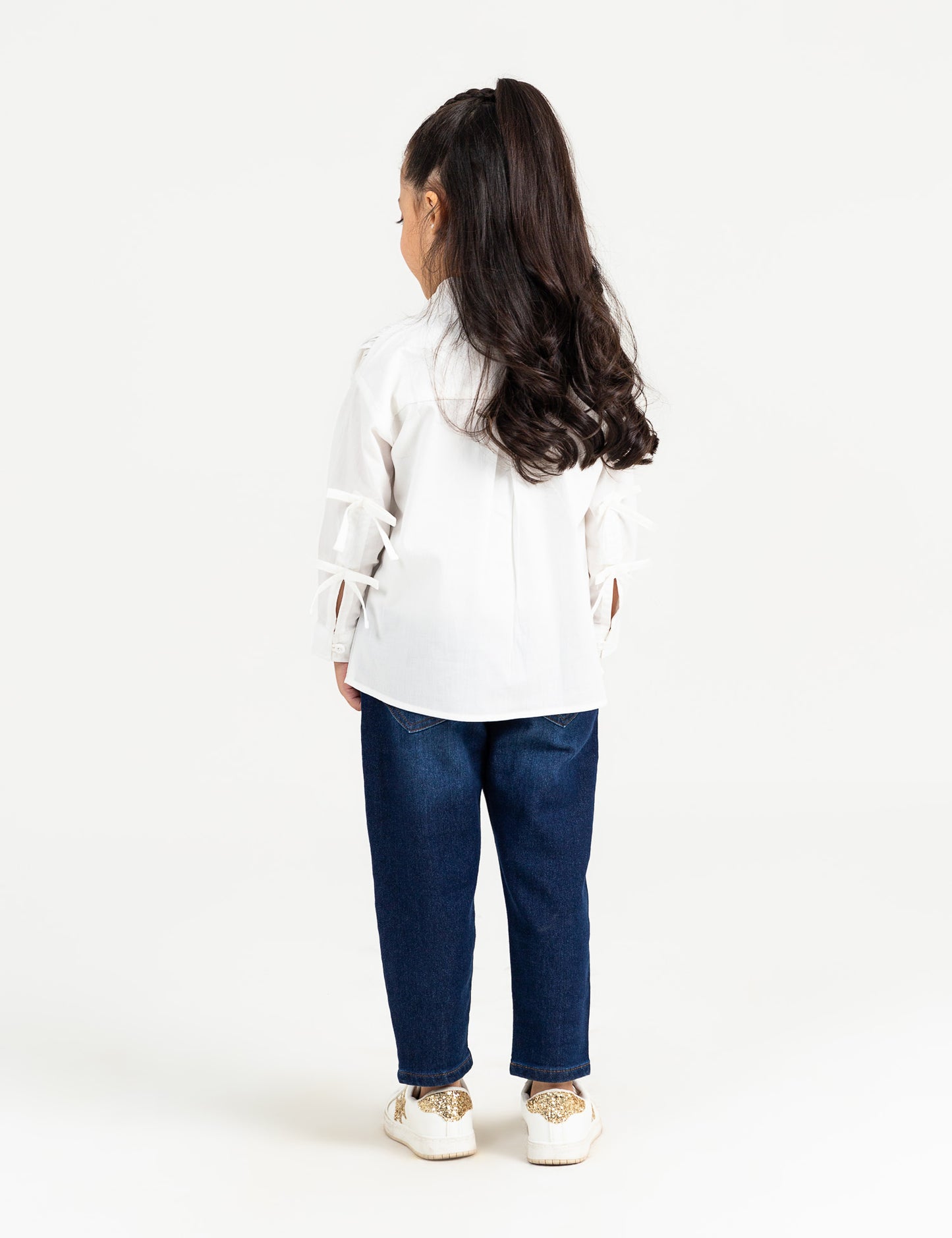 STYLISED BUTTON DOWN TOP WITH BOWS