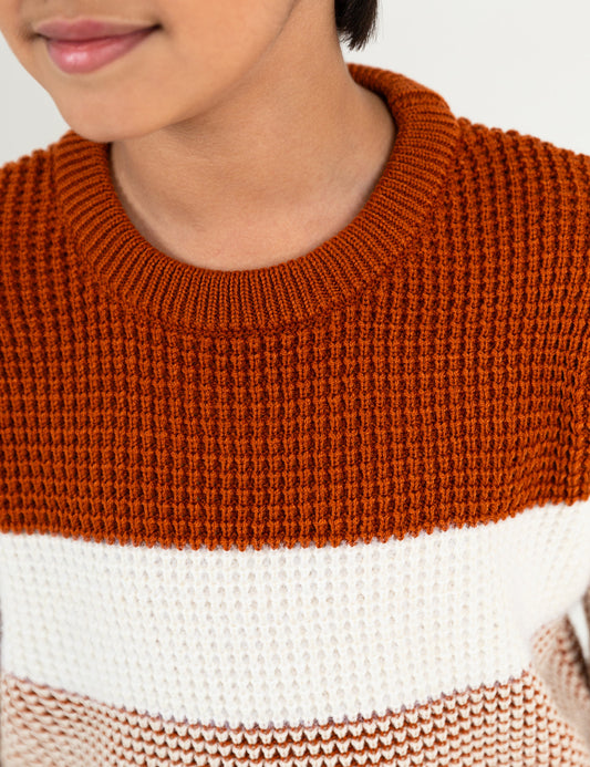 COLOR BLOCK SWEATER