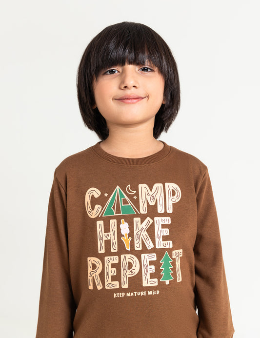 KEEP NATURE WILD PRINTED SWEATSHIRT