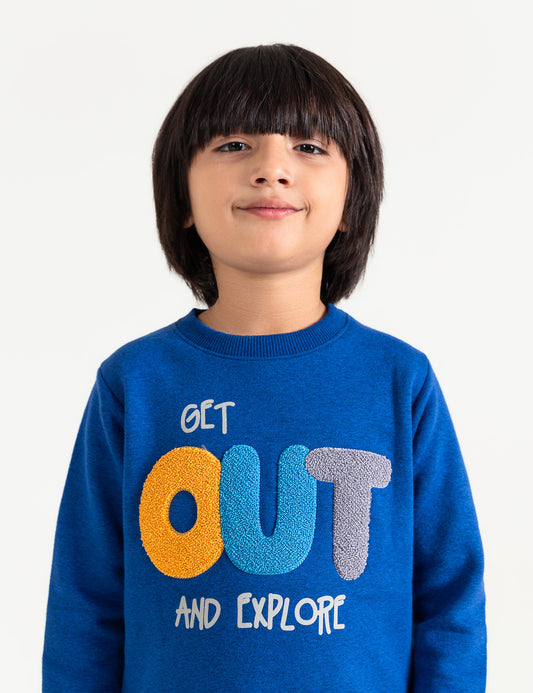 GET OUT AND EXPLORE EMBROIDERED SWEATSHIRT