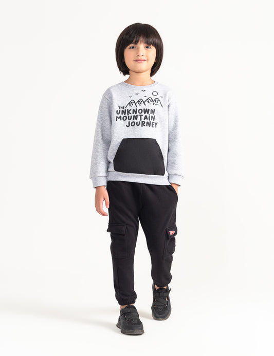 MOUNTAIN ADVENTURE PRINTED SWEATSHIRT