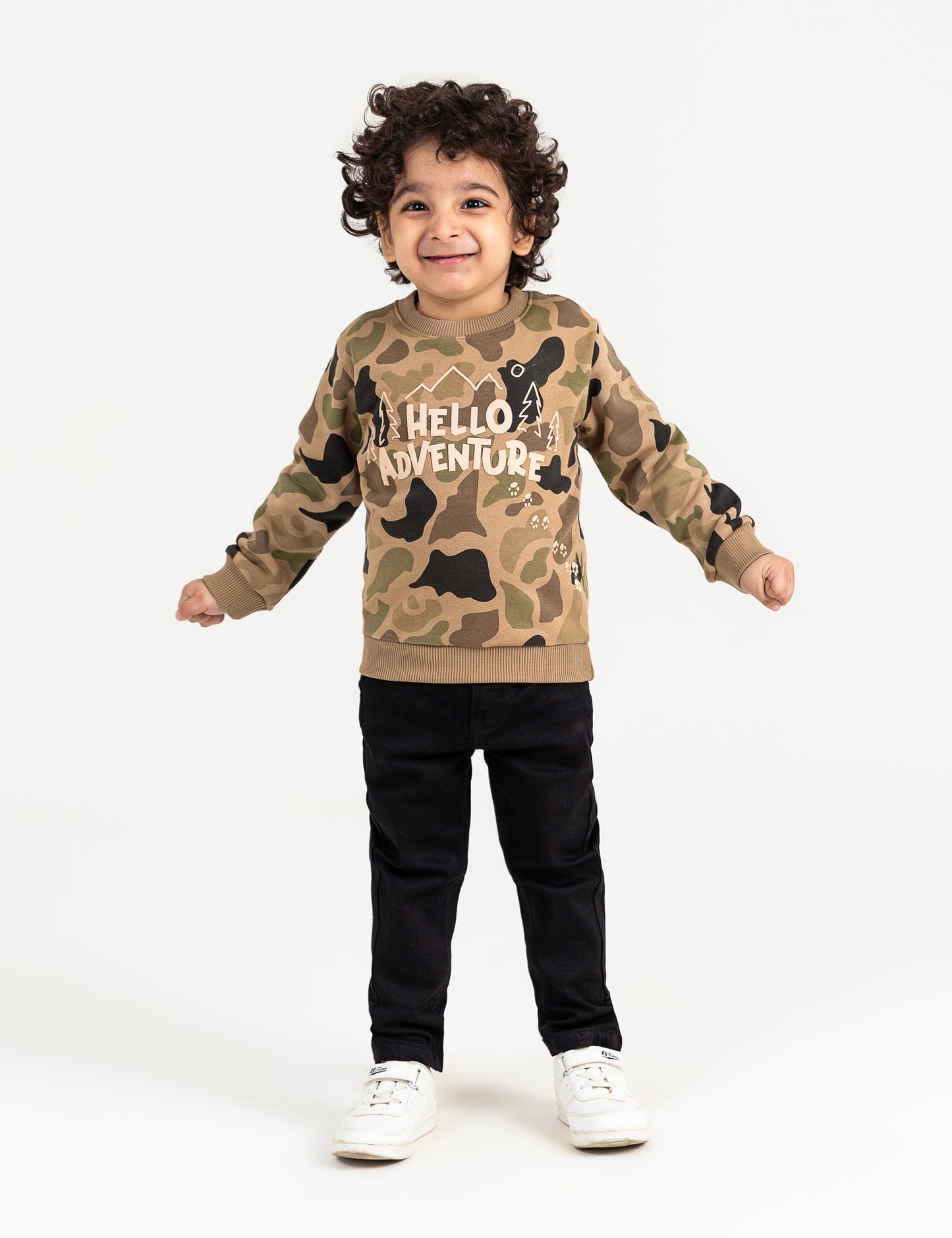 CAMOUFLAGE PRINT SWEATSHIRT