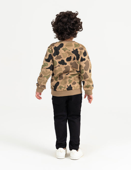 CAMOUFLAGE PRINT SWEATSHIRT