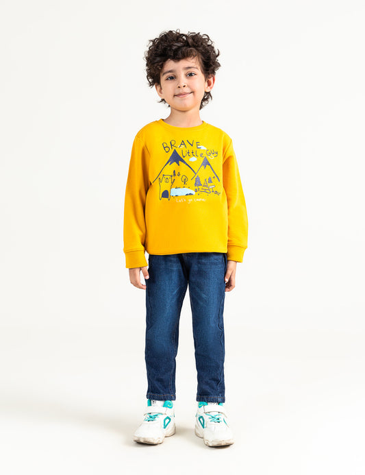 BRAVE LITTLE GUY PRINTED SWEATSHIRT