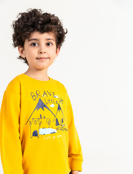 BRAVE LITTLE GUY PRINTED SWEATSHIRT