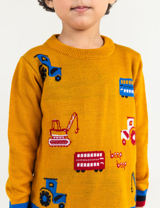 CAR EMBROIDERED SWEATER