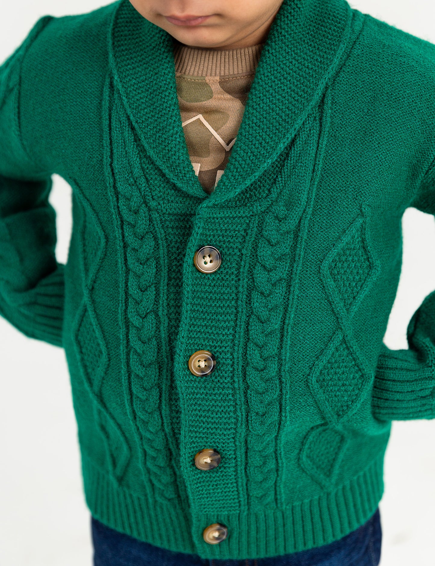 SHAWL COLLAR CARDIGAN