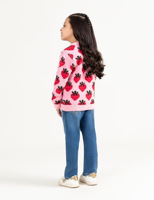 STRAWBERRY KNITTED CARDIGAN