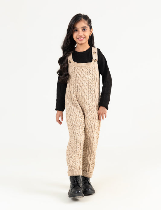 TEXTURED KNIT DUNGAREE